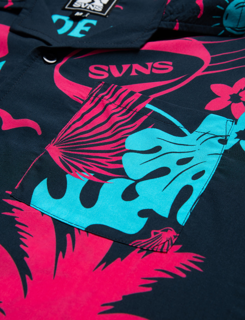 SVNS 2026 Bordeaux Hawaiian Shirt - Navy