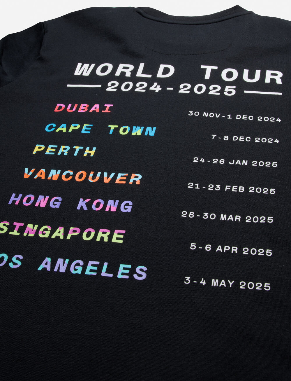 SVNS 2025 Perth Global Tour T-Shirt - Black