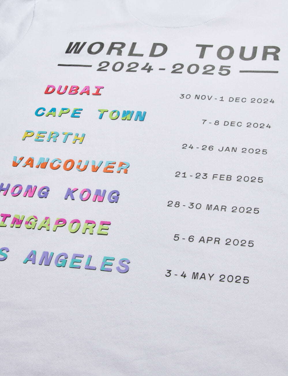 SVNS 2025 Perth Kids Global Tour T-Shirt - White