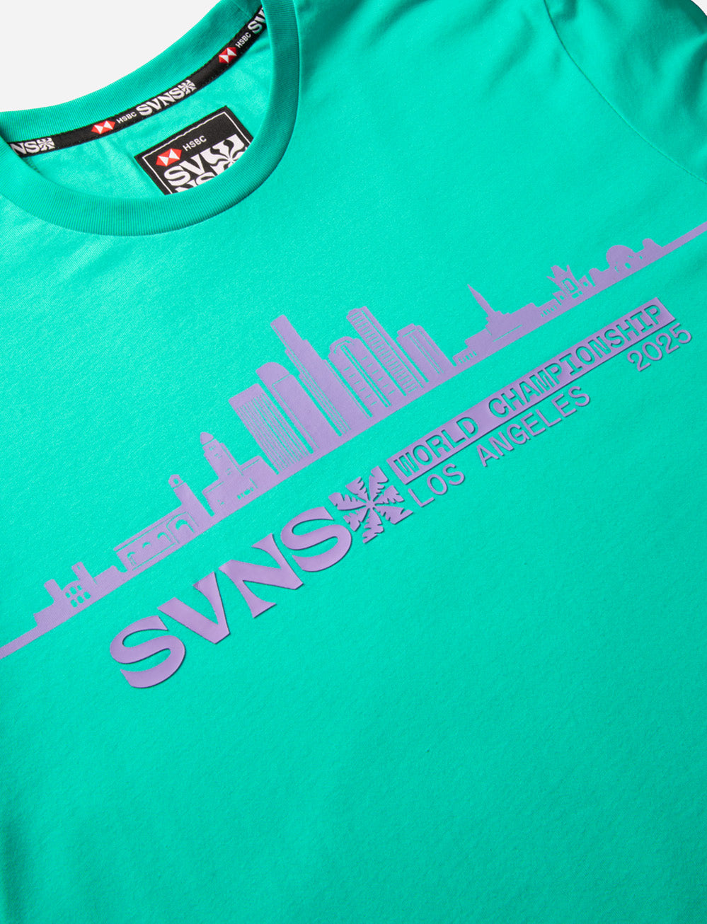 SVNS 2025 LA Event T-Shirt - Turquoise