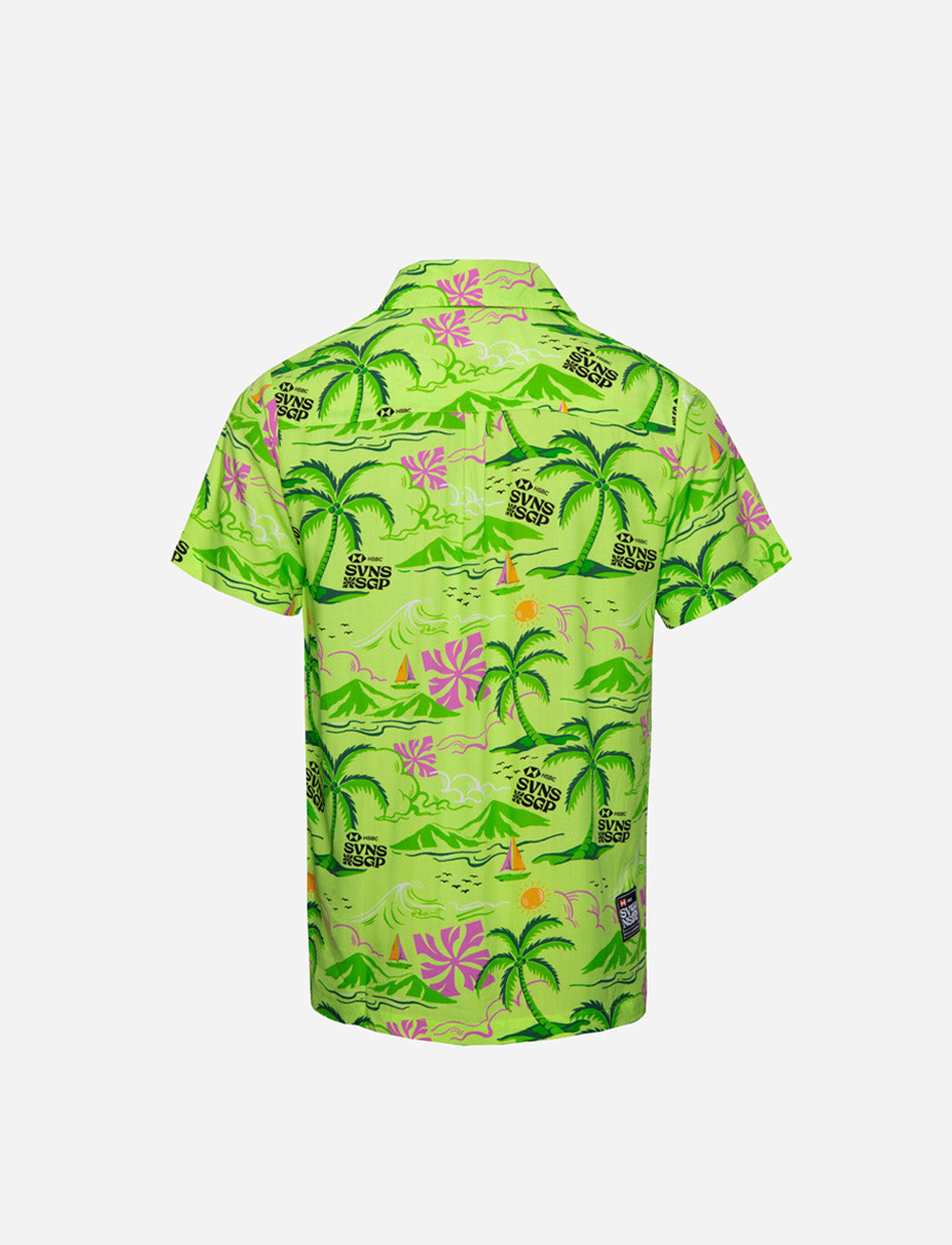 SVNS 2025 Singapore Kids Hawaiian Shirt - Singapore Lime