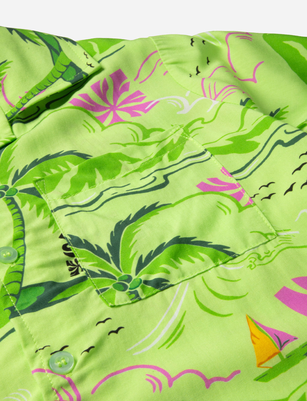 SVNS 2025 Singapore Kids Hawaiian Shirt - Singapore Lime