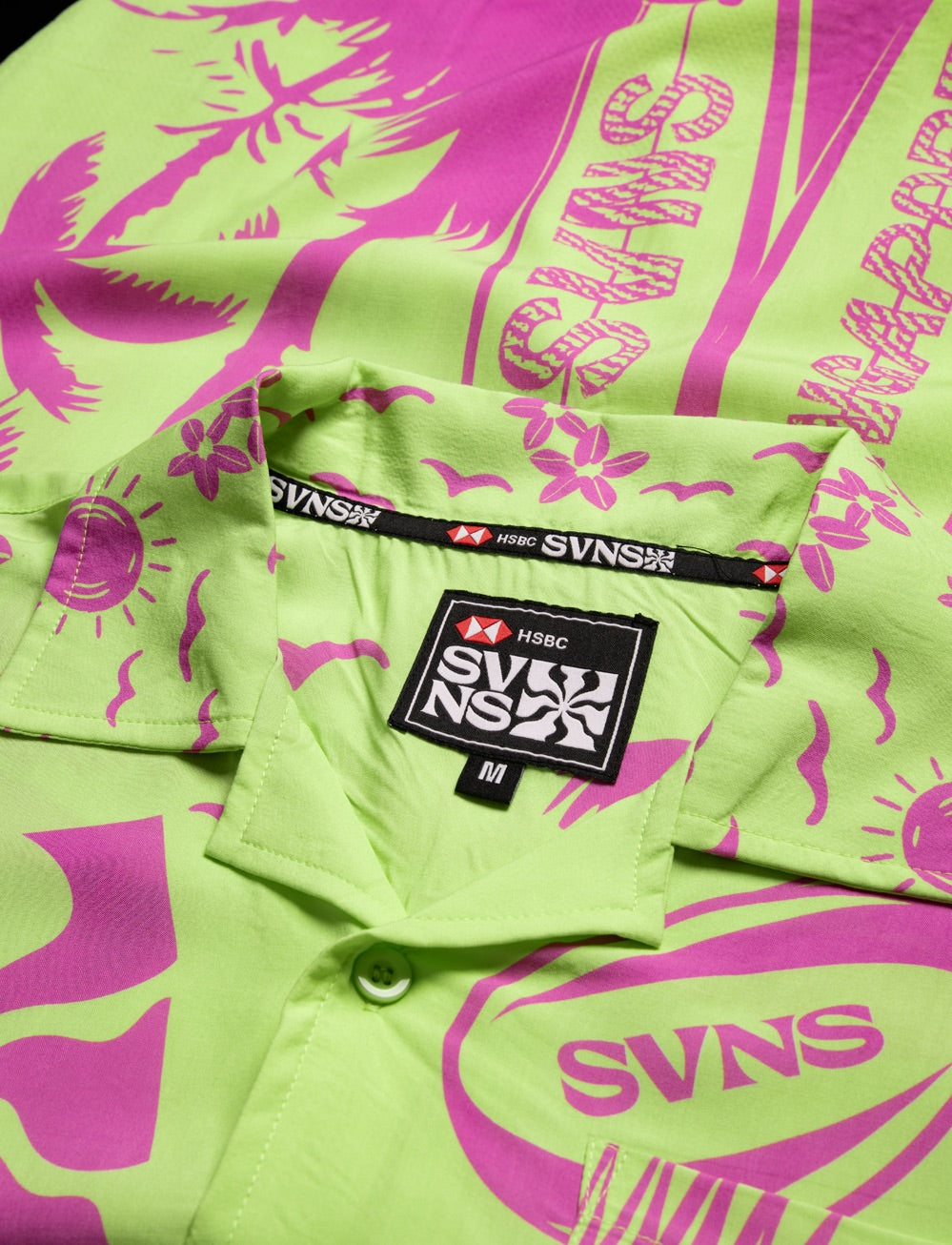 SVNS 2026 Singapore Hawaiian Shirt - Singapore Lime