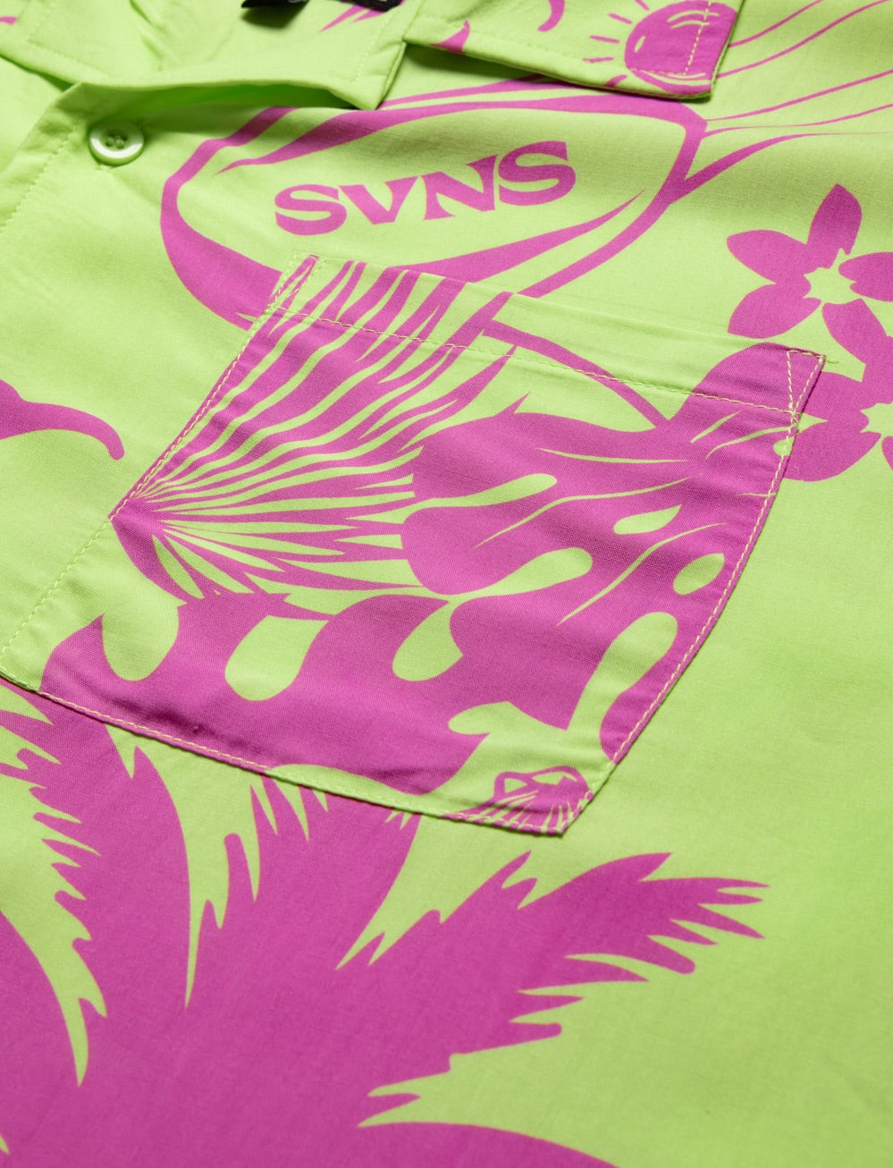 SVNS 2026 Singapore Hawaiian Shirt - Singapore Lime