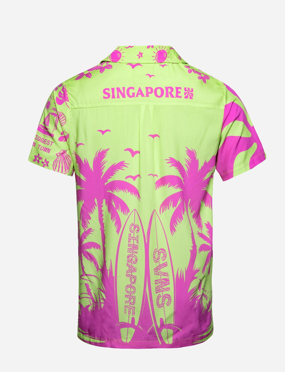 SVNS 2026 Singapore Hawaiian Shirt - Singapore Lime